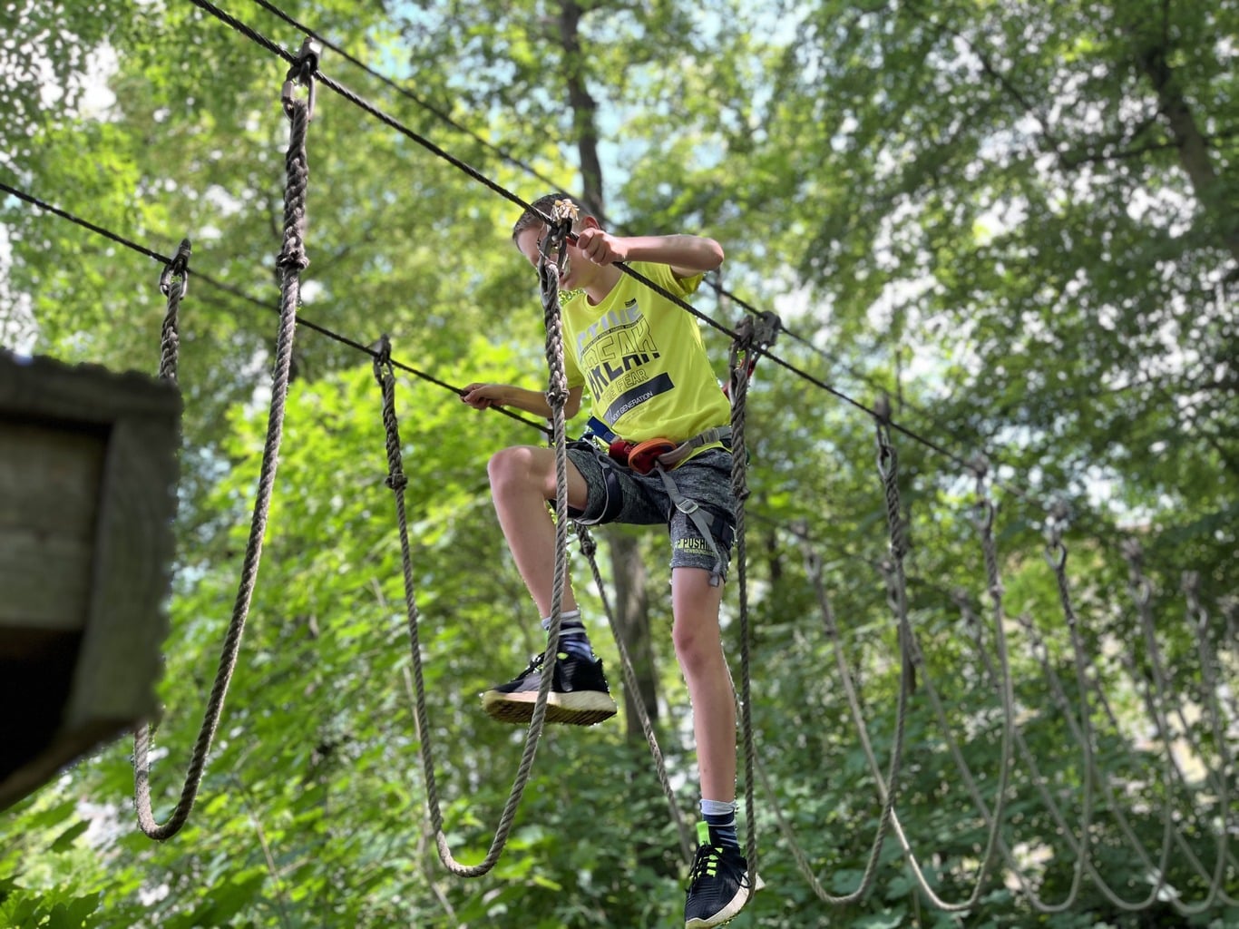 Kletteraktion im Kletterwald Gera